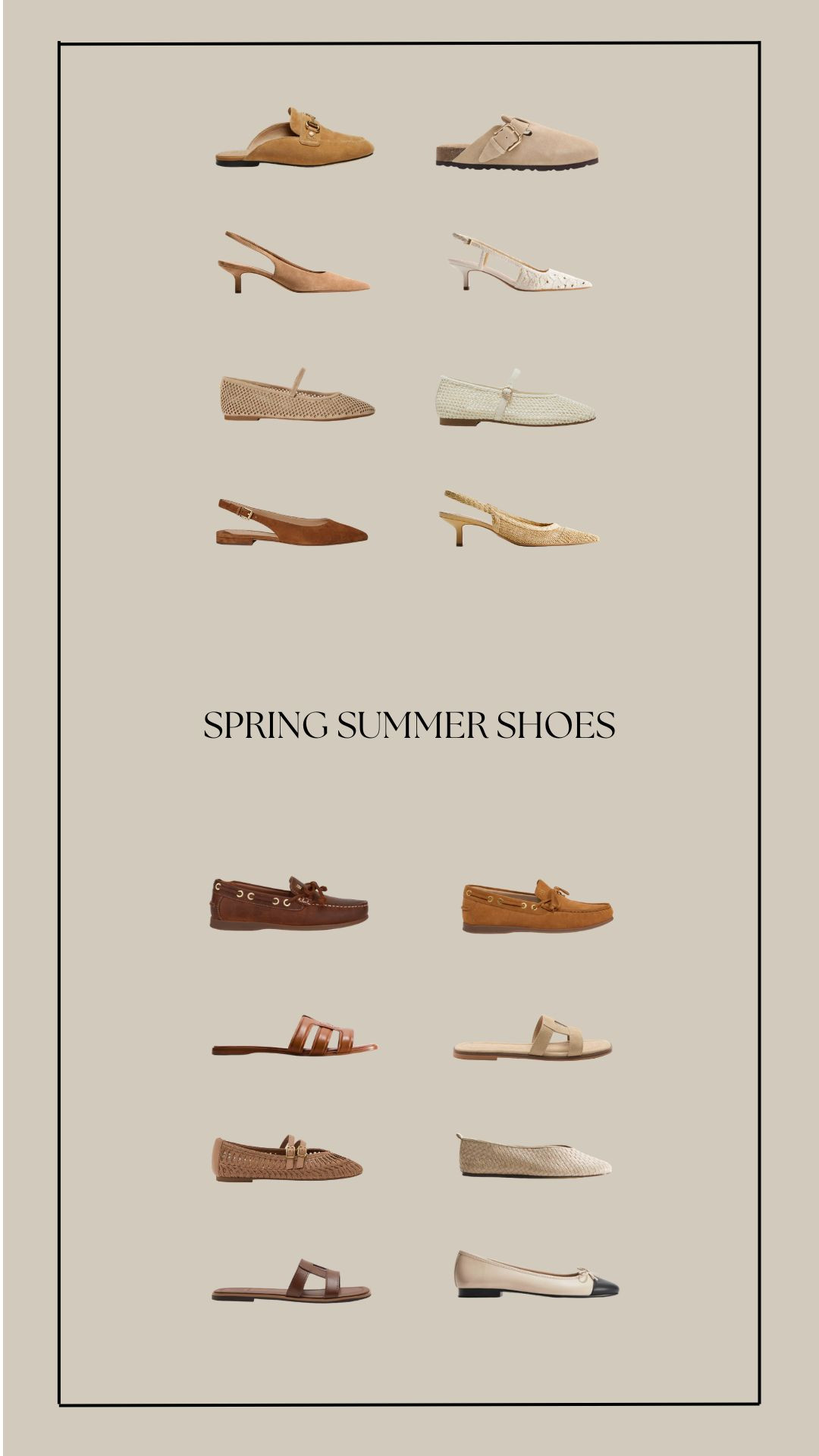 Spring Summer Shoes ☀️

Neutral Sandals Edit, Tan Loafers Outfit, Beige Slingback Heels, Woven Mules, Flat Sandals, Everyday Summer Flats, Capsule Wardrobe Shoes, Comfortable Holiday Sandals, Shoe Favourites, Mesh Ballet Flats  

 #LTKuk #LTKspring #LTKsummer