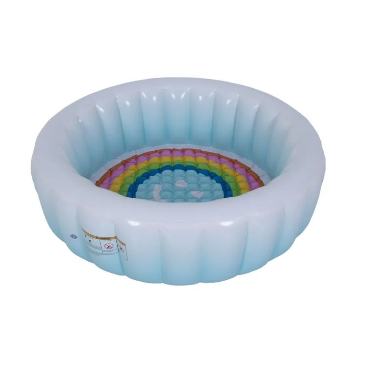 Packed Party Luxe Blue Ombre 59” Round Soft-Sided Inflatable Swimming Pool | Walmart (US)