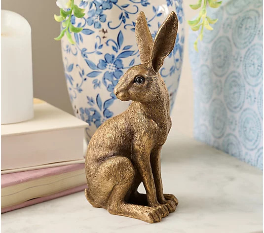Cozy Cottage by Liz Marie 8.74" Resin Standing Bunny - QVC.com | QVC