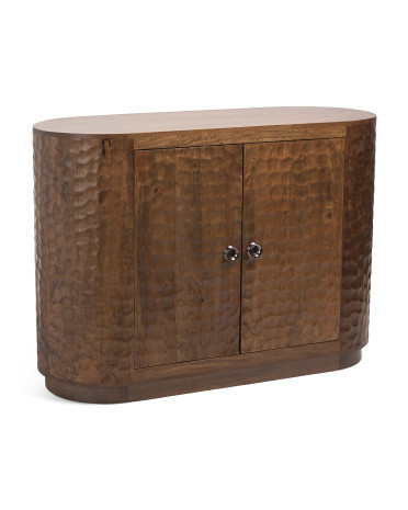 34x48x18 Elodie Carved Solid Wood Cabinet | TJ Maxx