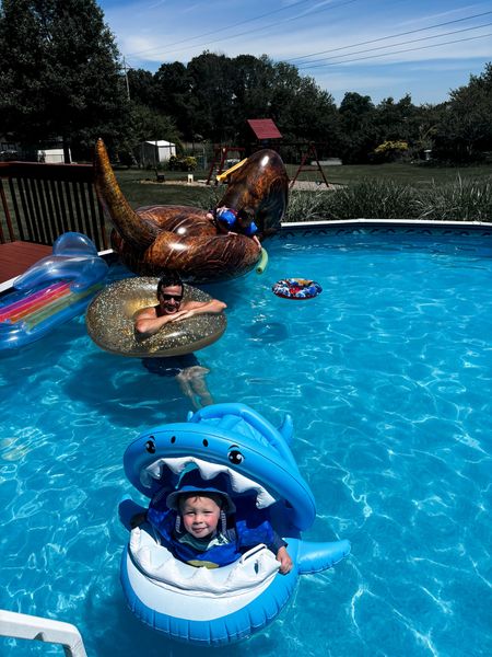 Pool float 
Baby shark baby pool float 
Vests 
Summer gift ideas 
Fourth of July 
Dino dinosaur float 
Boy toddler gifts 

#LTKSummerSales #LTKSeasonal #LTKFamily