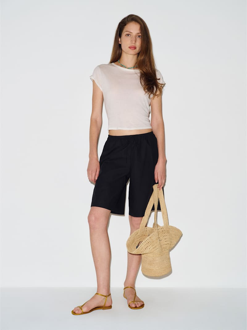 Reformation Sandy Short Ivory Medium | Reformation (Global)