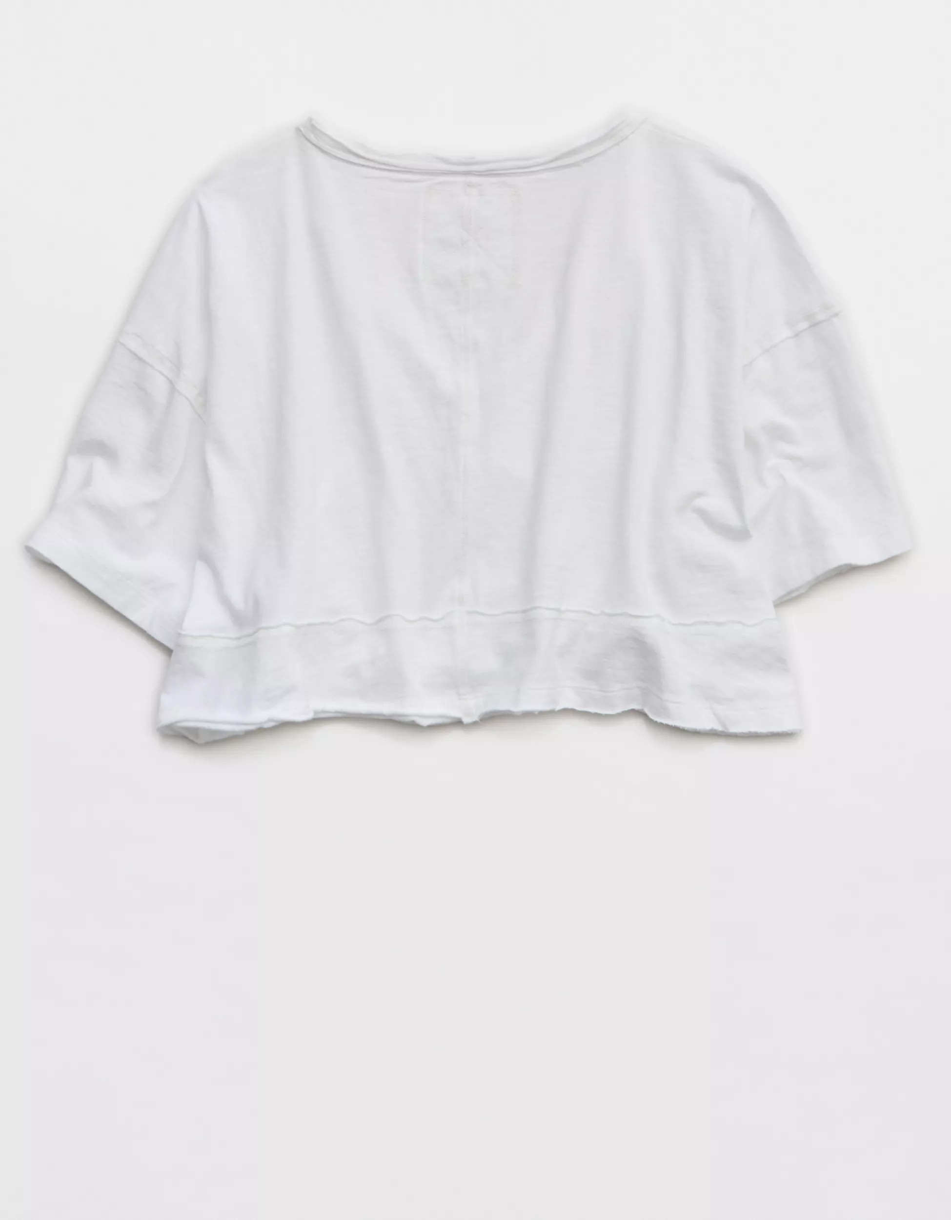 Aerie Happiest Cropped V Neck T-Shirt | Aerie