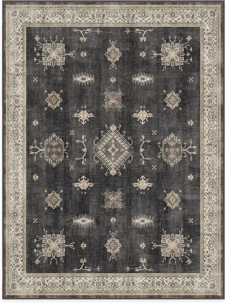 RUGGABLE Verena Washable Rug - Vintage Washable Area Rug for Living Room, Kitchen, Bedroom, Kids ... | Amazon (US)