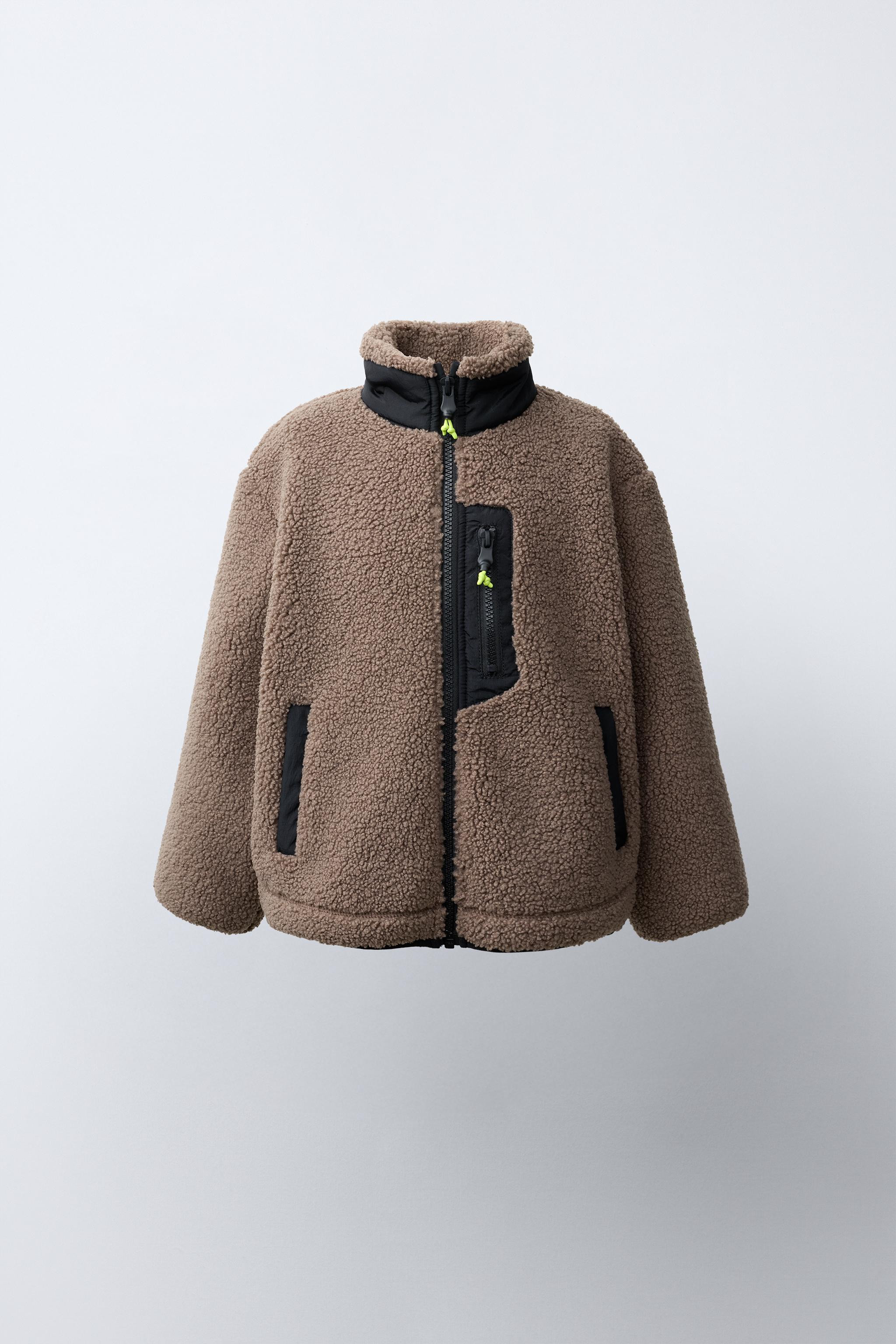 CONTRAST FLEECE JACKET | Zara US