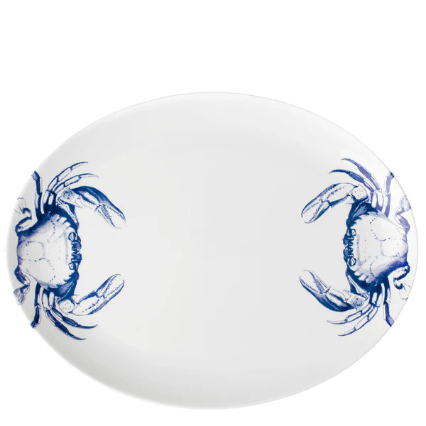 Crab Coupe Oval Platter | Caskata