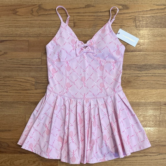LoveShackFancy Hubert Active Dress in Limited Edition Candy Lipstick Size Small | Poshmark