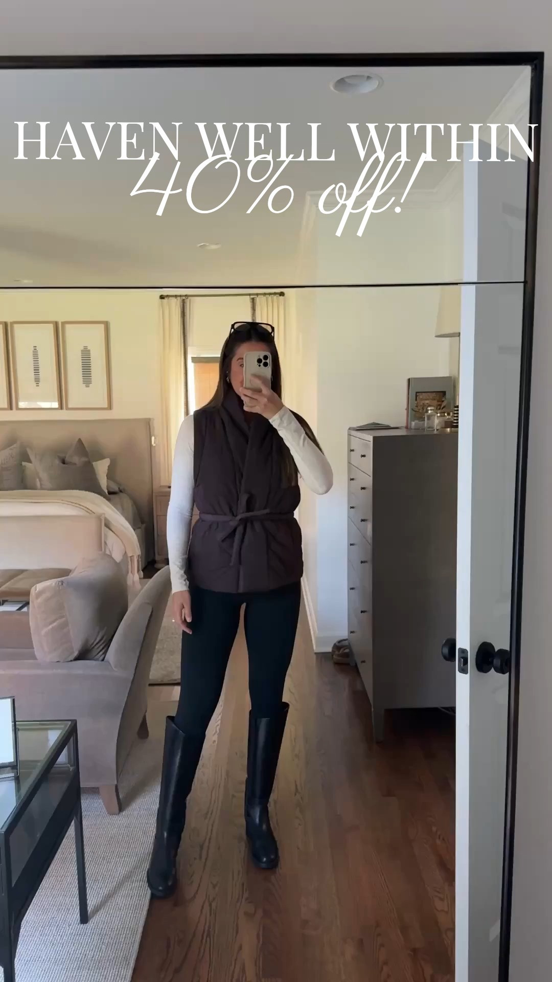 This puffer vest is 40% off now & stocked up!!

Puffer vest, belted vest, riding boots, fall outfit, winter outfit, winter vest, forty percent off, under $100, Grace White

#LTKHoliday #LTKootd #LTKSaleAlert