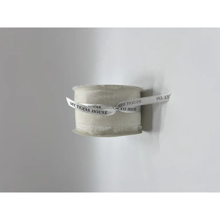 White Frey Edge Christmas Ribbon, 12 foot, by My Texas House | Walmart (US)