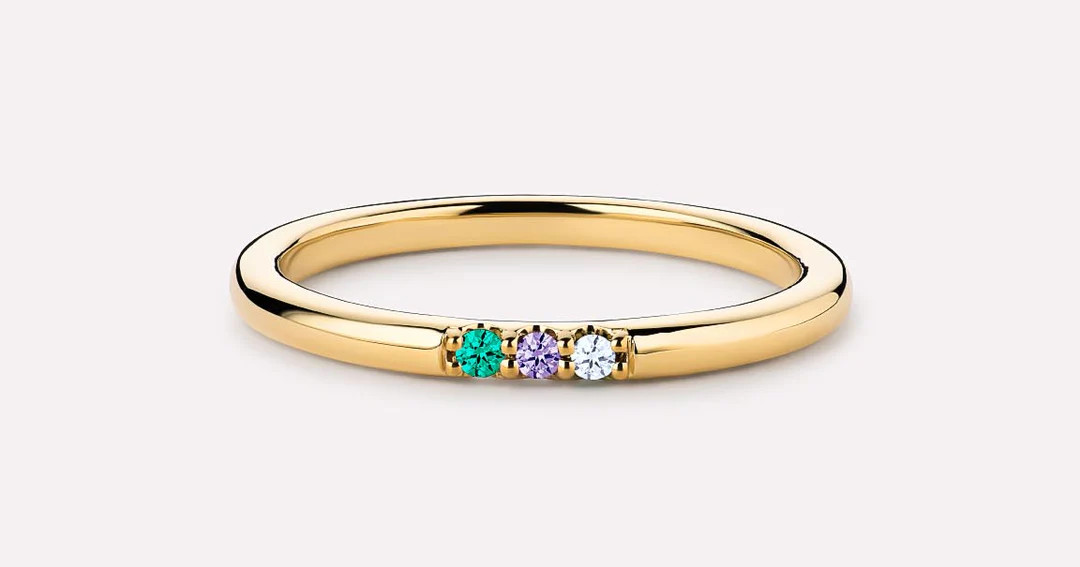 3 Stone Birthstone Ring | Ana Luisa