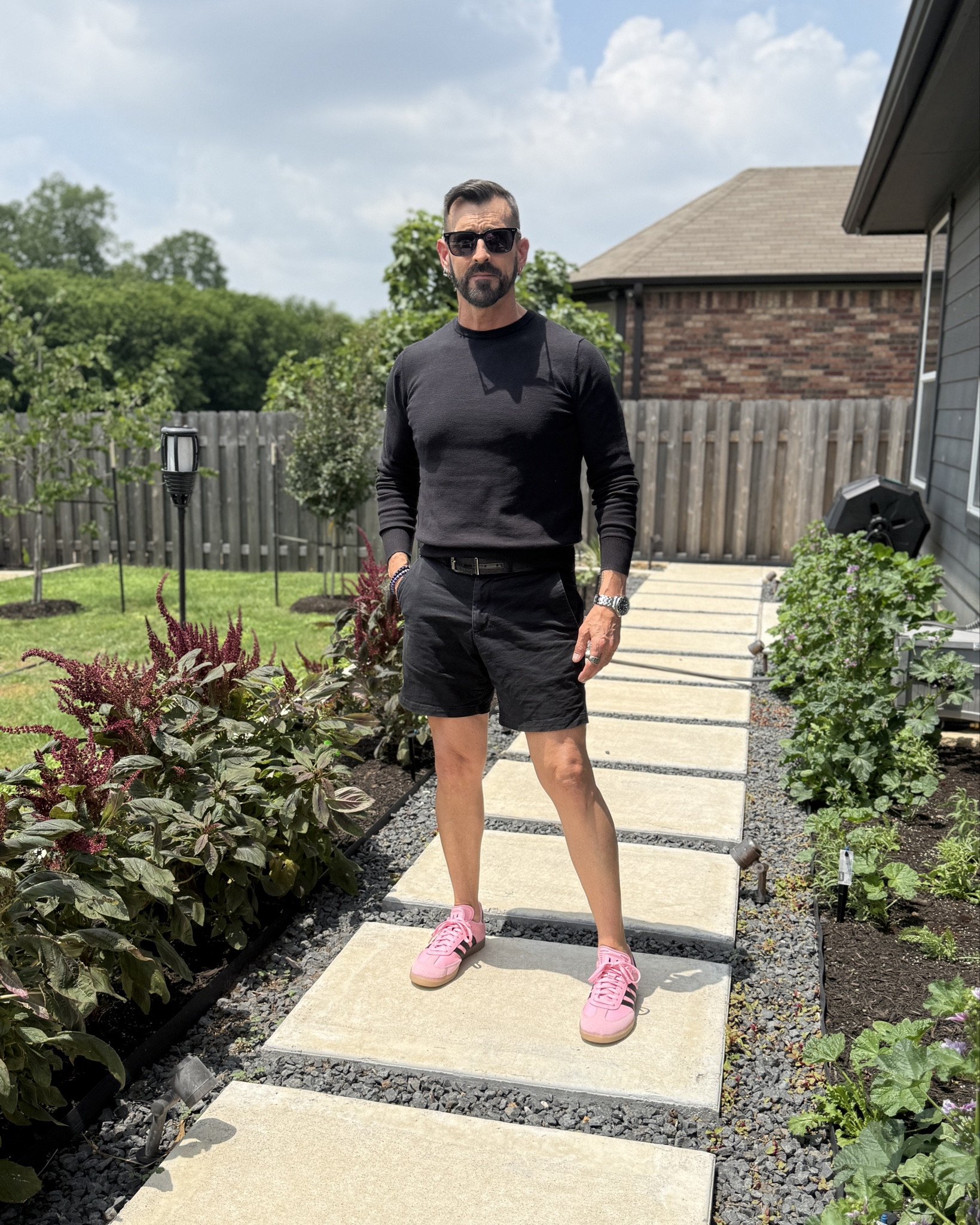 Let me tell you—when I spotted these "Messi" sneakers, it was love at first pink. I mean, LOOK at them! They’re not just shoes—they’re a statement. And let’s be real: we need more men in pink. It’s bold, it’s playful, and yes—it absolutely works.

Now, I know it’s heating up here in Texas, but since I’m indoors styling clients, I’m rocking a long sleeve without breaking a sweat. I leaned into my winter color palette (black = a "wow" color for me ✨ IYKYK) and kept the rest of the fit sleek and simple. Why? So these sneaks could have their main character moment.

Because when the shoe slays, you let it shine.

🖤 So here's your style dare of the week: wear a pop of color—especially if it's one you think you "can’t pull off." (Spoiler: you absolutely can.)

Tag me if you do. Let’s make pink the new power move.



#StyleWithDutch #MenWearPinkToo #StatementSneakers #PersonalStyleWins #MainCharacterEnergy



#LTKSeasonal #LTKMens #LTKOver40