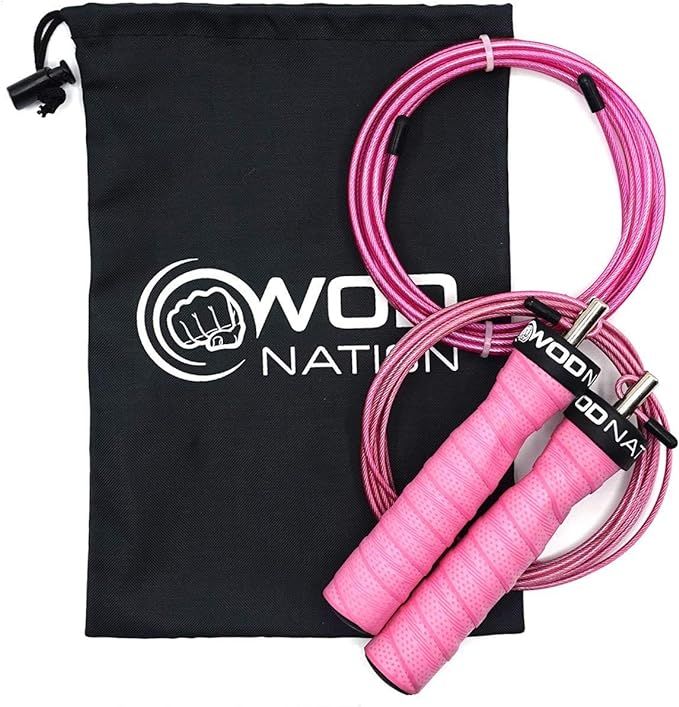 WOD Nation Attack Speed Jump Rope : Adjustable Jumping Ropes : Unique Two Cable Skipping Workout ... | Amazon (US)