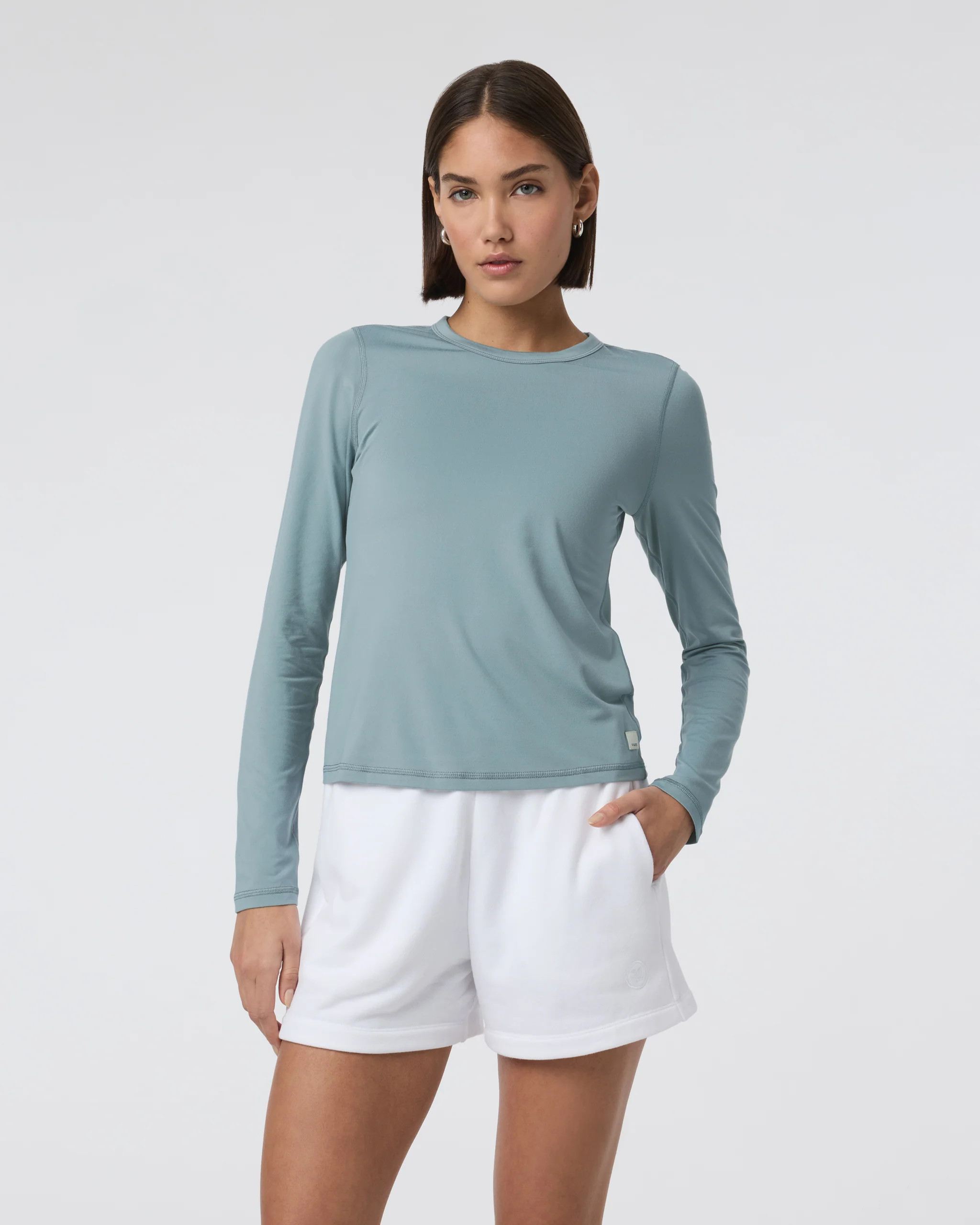 Long Sleeve Lux Crew Tee | Mist | Vuori | Vuori Clothing (US & Canada)