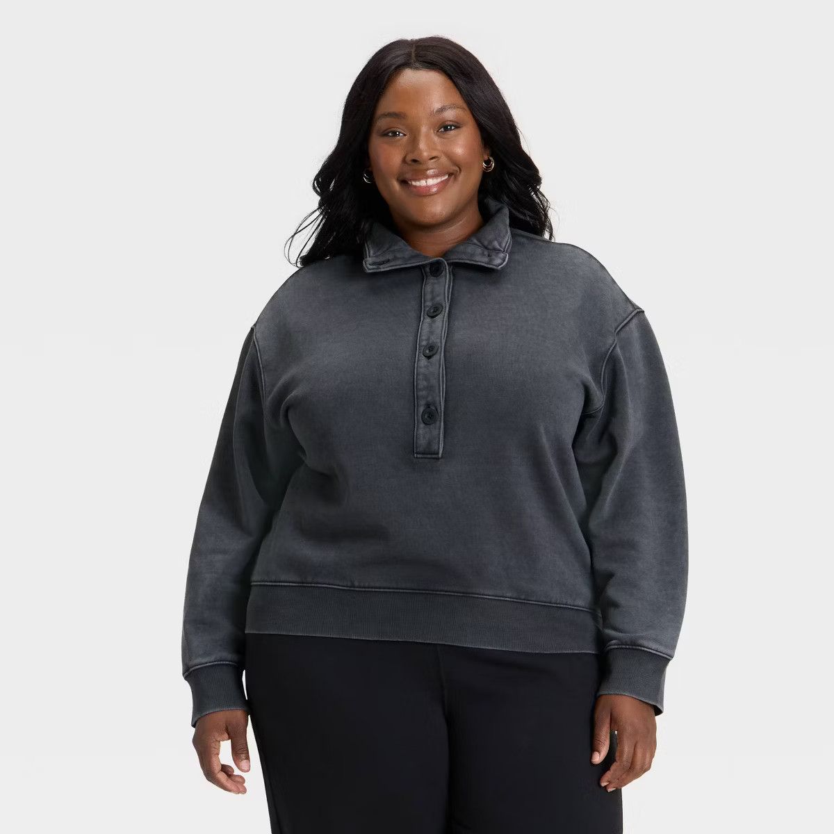 Women's Button-Front Pullover Sweatshirt - Universal Thread™ | Target