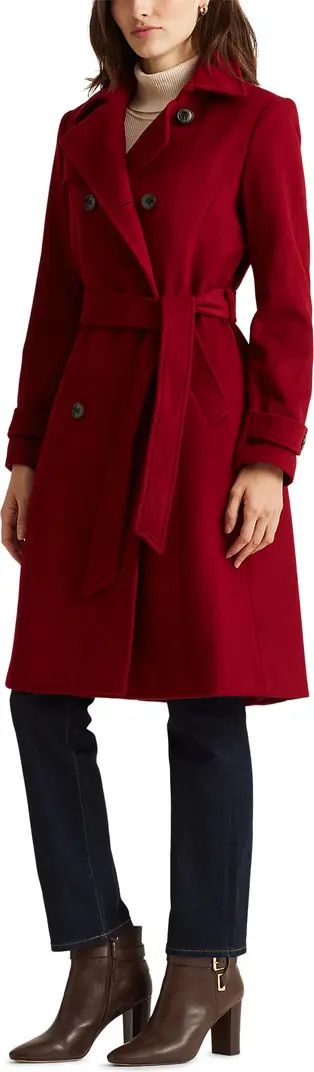 Lauren Ralph Lauren Wool Blend Trench Coat | Nordstrom | Nordstrom