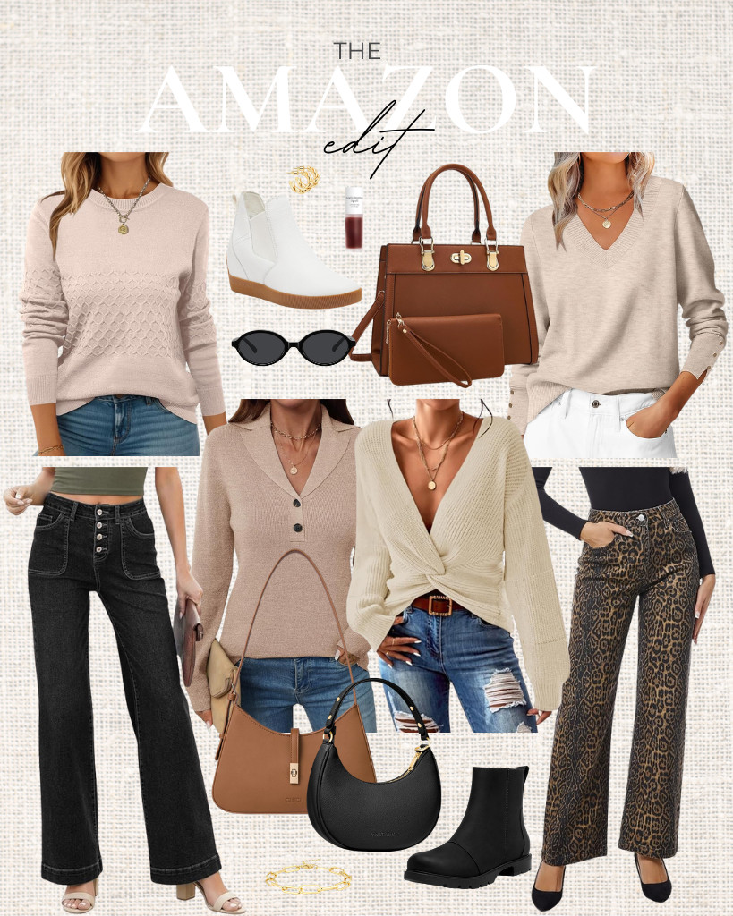 Would you like to hear about my Amazon Fashion Finds for this week?

I came across a V-neck knit sweater from Pink Queen that features a stylish twist knot. It pairs beautifully with leopard print high-waisted pants. For footwear, wear SOREL slip-on wedge boots. To complete the look, you can accessorize with a gold-plated bangle cuff bracelet! 

 #LTKSeasonal #LTKSaleAlert