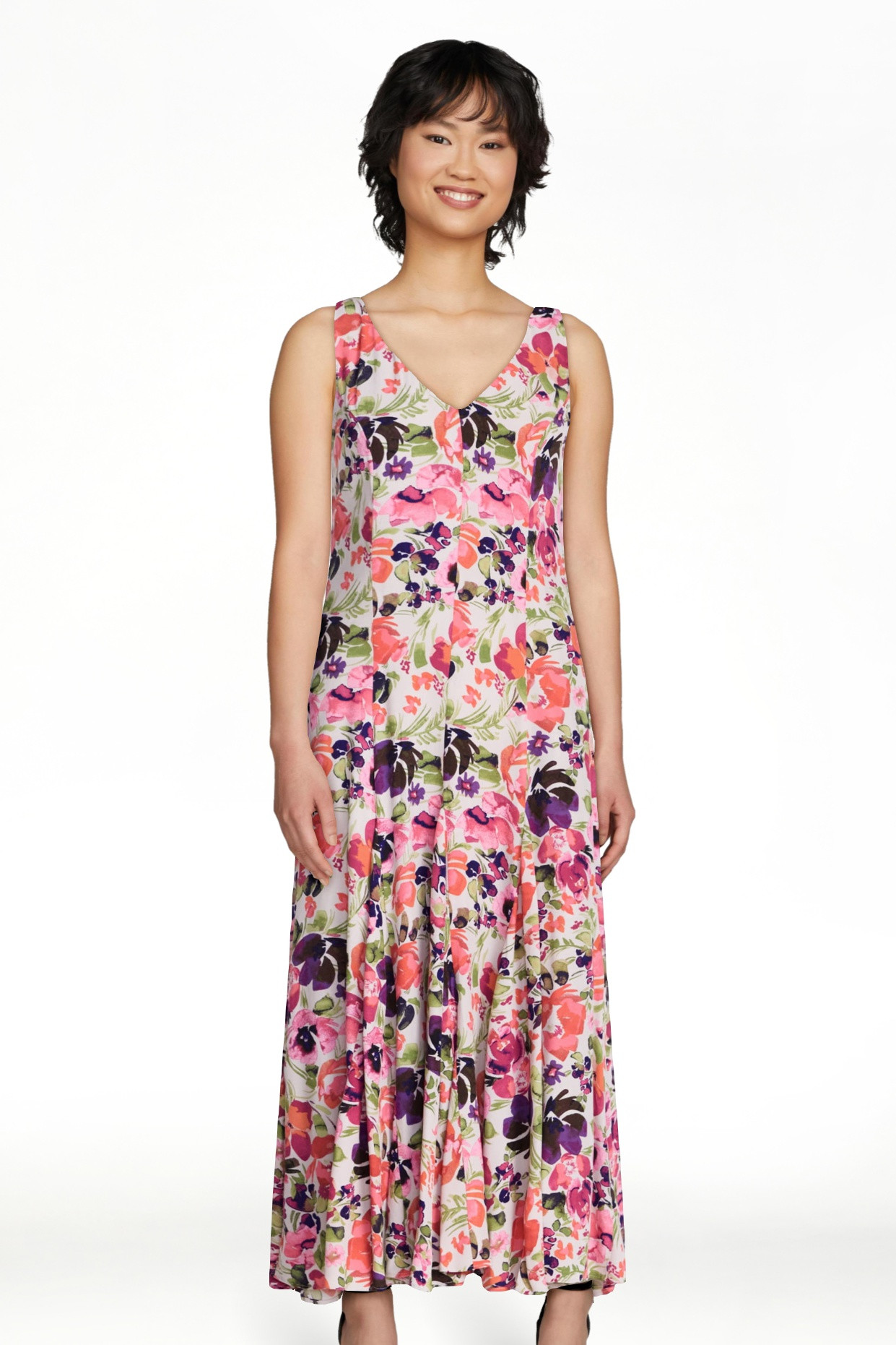 Scoop Women's and Women's Plus Maxi Godet Dress, Sizes 0-26W | Walmart (US)