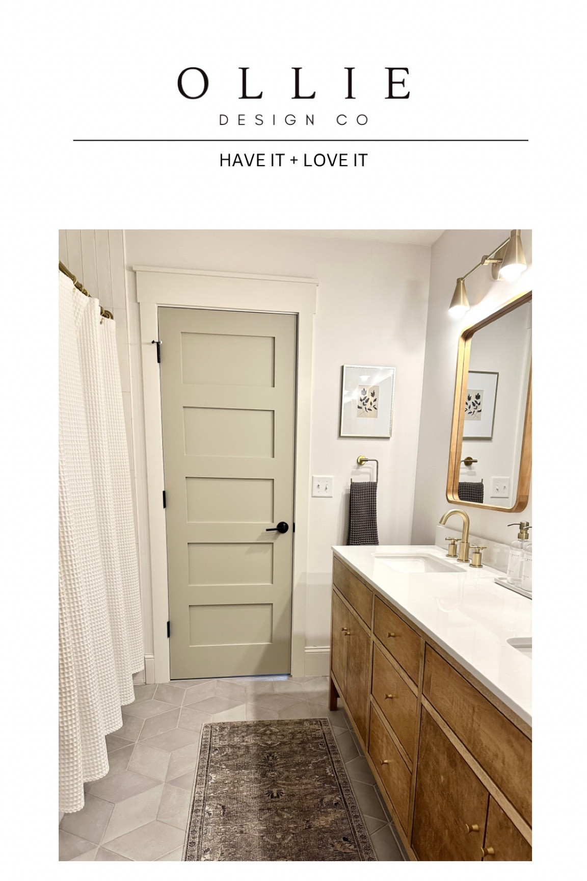 Shop my modern classic bathroom renovation. 
#olliedesignco
#bathroom
#homedecor
#homeimprovement
#rugs
#faucet
#decor
#amazon
#rejuvenation
#etsy

#LTKhome