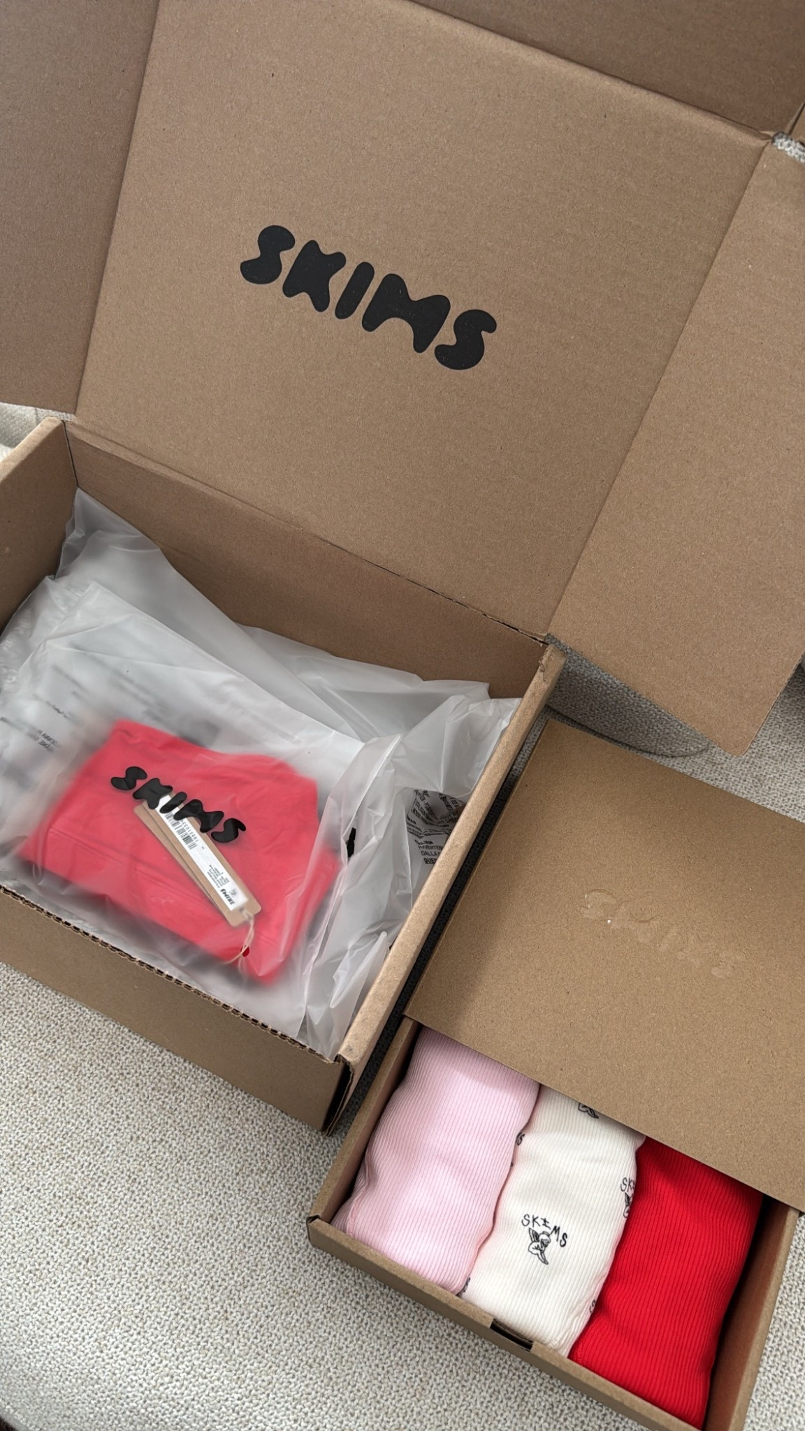 Size small in everything. Boxers run a bit big — I’d size down. 100% cotton, so they may shrink slightly in the dryer.

The shirt + bralette are SO comfortable for lounge/sleepwear.

#LTKValentine