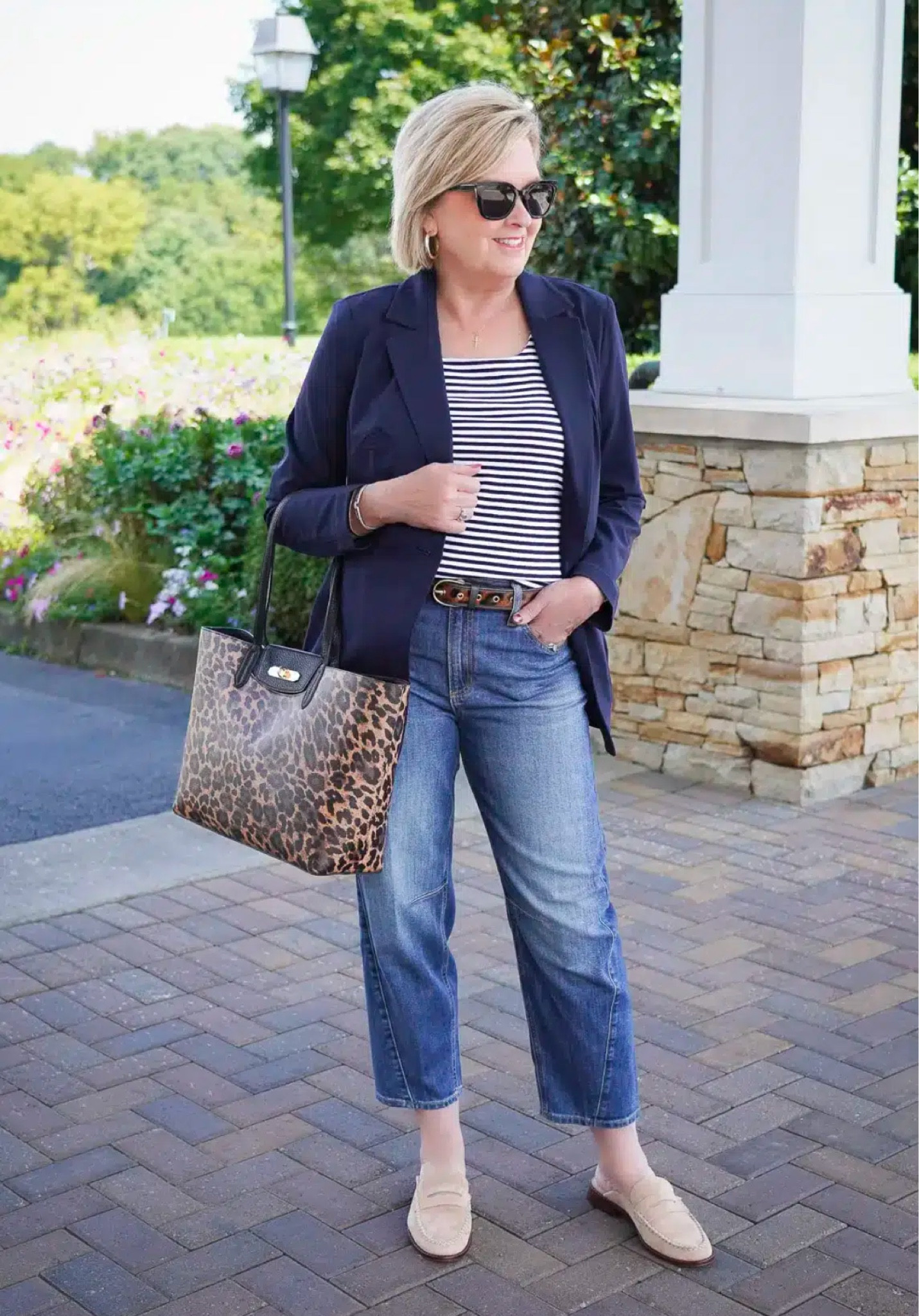 Navy blazer size 1 | striped tank size 1 | tapered jeans size .5 | belt size large | Chico’s sale! Workwear finds | Fall trends 

#LTKWorkwear #LTKShoeCrush #LTKItBag