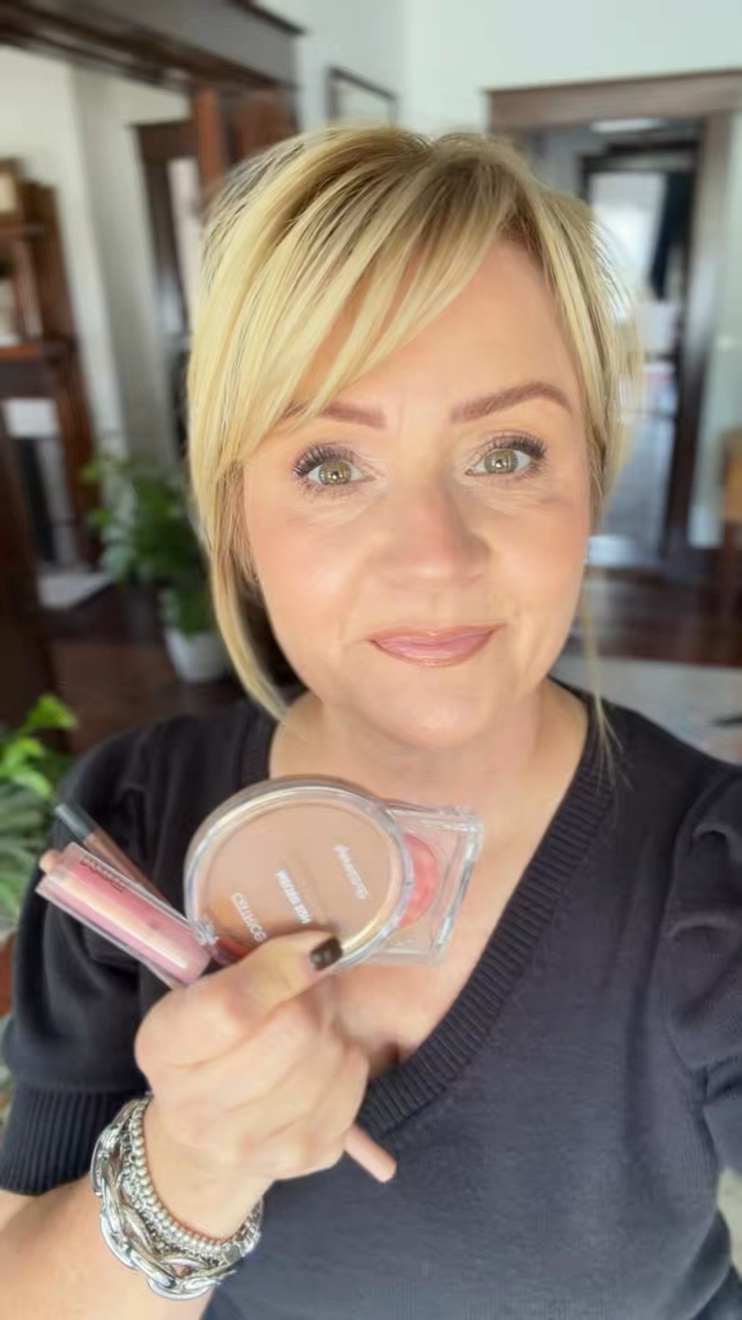 Makeup of the day.  
Blush in Wisp
Liner in Sweetheart
Gloss in Nymphette

#LTKOver40 #LTKBeauty