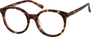 Zenni Experimental Round Prescription Glasses Tortoiseshell Plastic Full Rim Frame | Zenni Optical (US & CA)