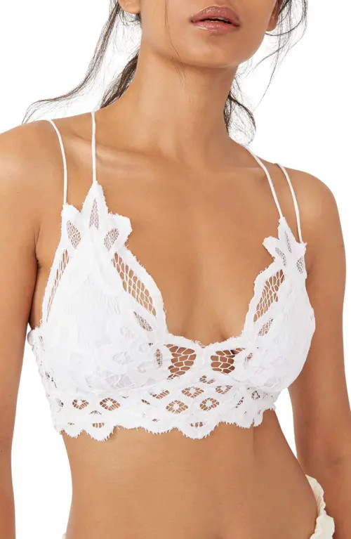 Free People Intimately FP Adella Longline Bralette in White at Nordstrom, Size Small | Nordstrom