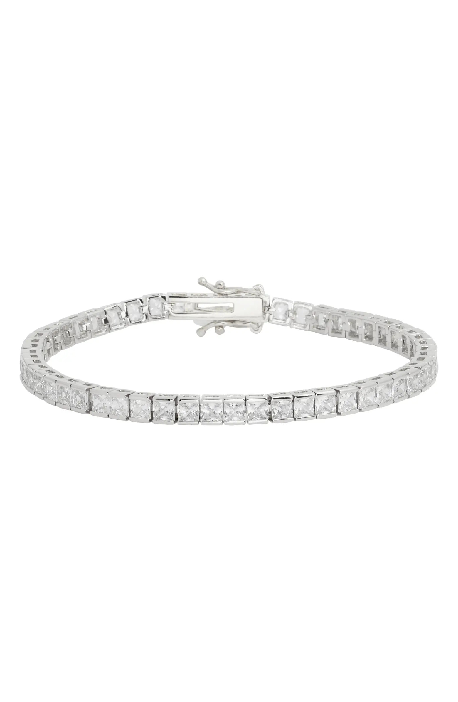 Nordstrom Square Cut Cubic Zirconia Tennis Bracelet | Nordstrom | Nordstrom