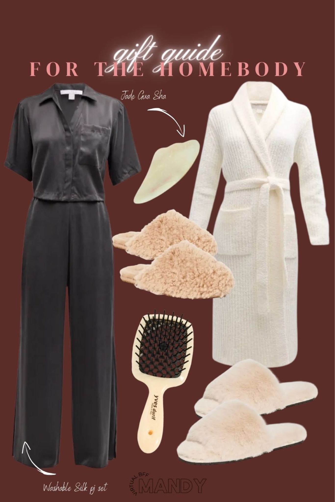 Gift Guide - Holiday Homebody Gift Guide - gifts for her - stocking stuffer - cozy gifts - ugg slippers - Sherpa slides - fuzzy bath robe - washable silk pajama set

#LTKfindsunder100

#LTKGiftGuide #LTKHoliday #LTKHolidaySale