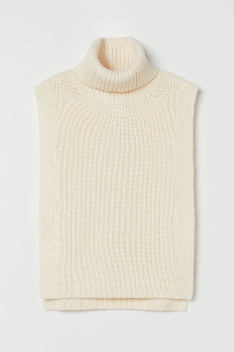 Knit Turtleneck Collar - White - Ladies | H&M US | H&M (US)