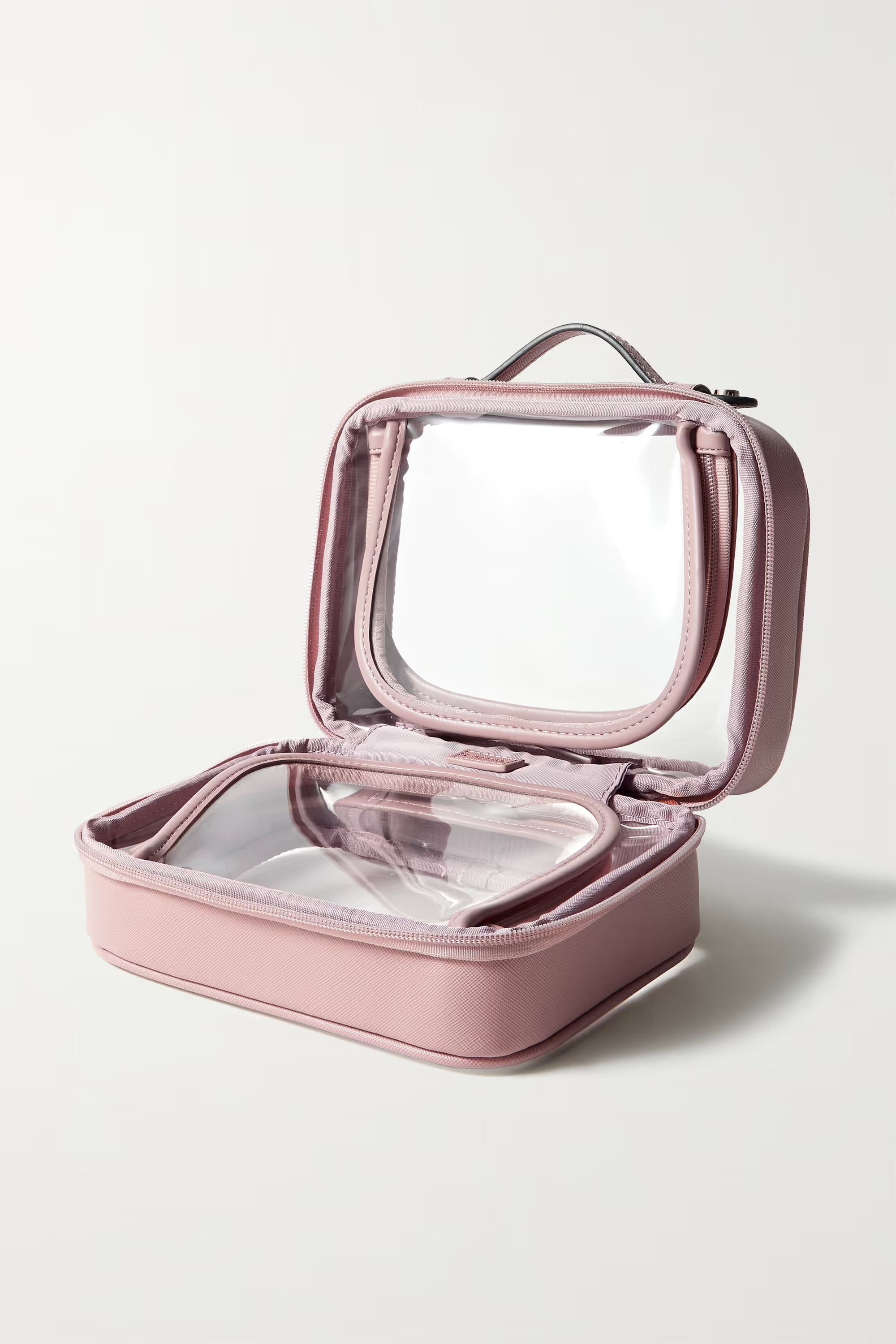 Mini faux textured-leather and PVC cosmetics case | NET-A-PORTER (US)