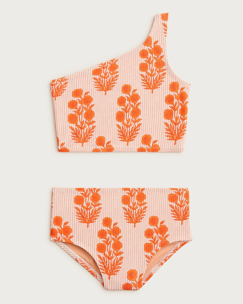 SZ Blockprints™ X Crewcuts one-shoulder two-piece swimsuit | J. Crew US