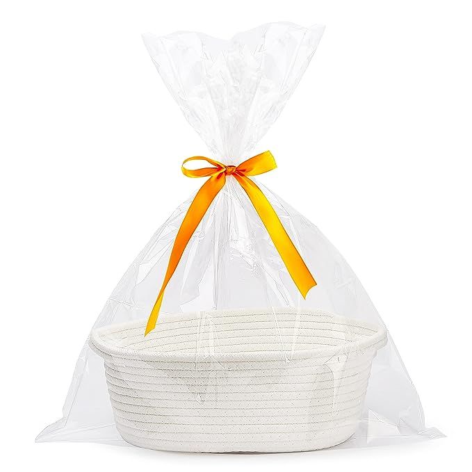 Pro Goleem Small Woven Easter Basket with Gift Bags and Ribbons Durable Baskets for Gifts Empty S... | Amazon (US)
