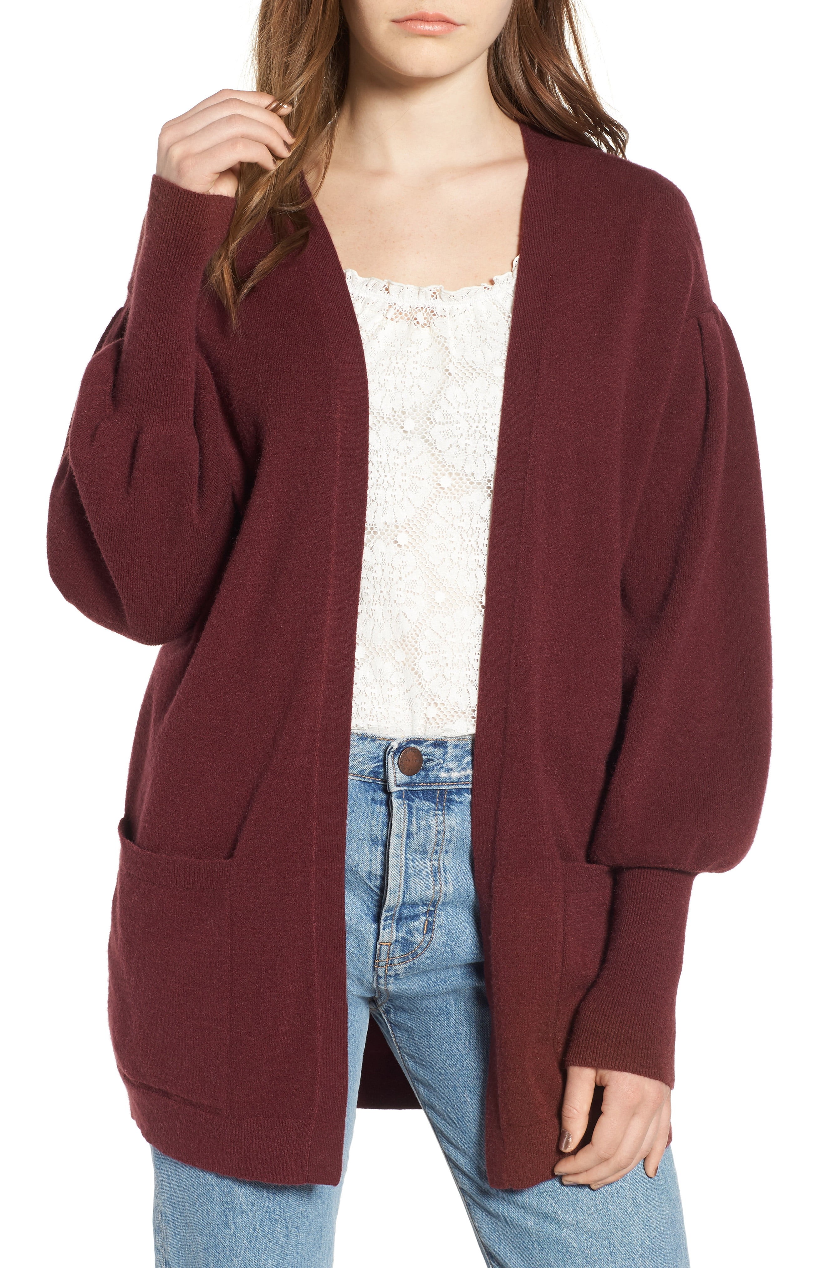 Hinge Balloon Sleeve Cardigan | Nordstrom