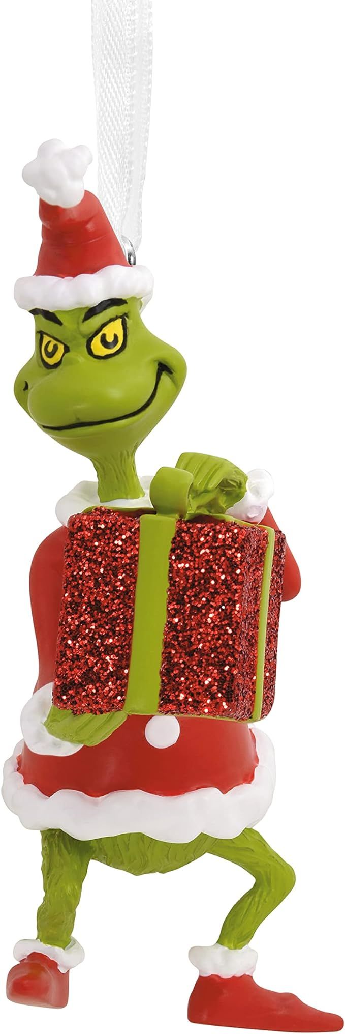 Hallmark Dr. Seuss How The Grinch Stole Christmas! Grinch with Present Christmas Ornament 2021, M... | Amazon (US)