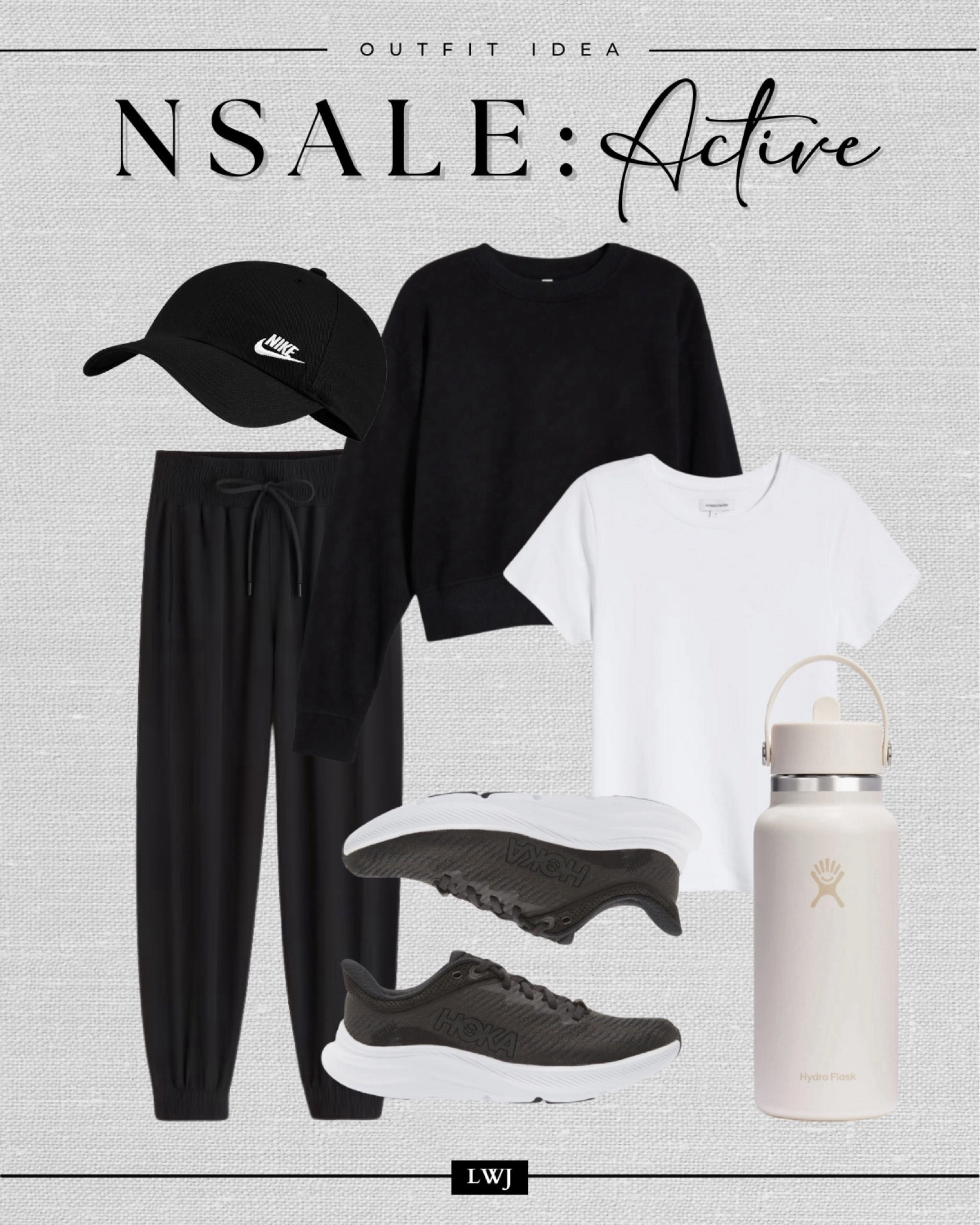 Nsale outfit idea: activewear 

Nordstrom anniversary sale / activewear / athleisure / sporty / running errands / joggers / sweatshirt / white tee / Nike shoes / hydroflask / Nike hat / baseball cap 

#LTKActive #LTKxNSale