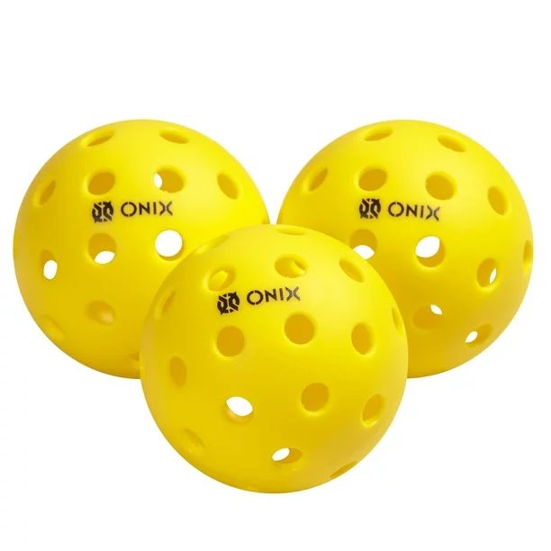 Recruit by ONIX Pickleball Pure Outdoor Balls (Yellow, 3-Pack) - Walmart.com | Walmart (US)