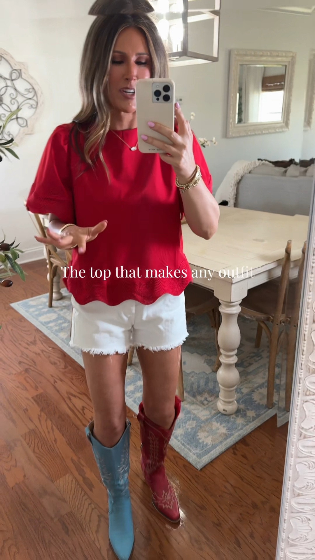 spring outfits 2026

The top that makes any outfit look put together 💕

This style of top is SO flattering and easy to throw on and instantly feel put together 💕

If you’re a busy mom but still want to look cute without trying… this is that kind of piece

dressy casual blouse
easy outfit top women
flattering summer blouse

#momstyle #easystyle #outfitideas 
#creatorsearchinsights #tiktokshopspringglowup @Tankaneo 

#LTKFestival #LTKmomlife #LTKootd