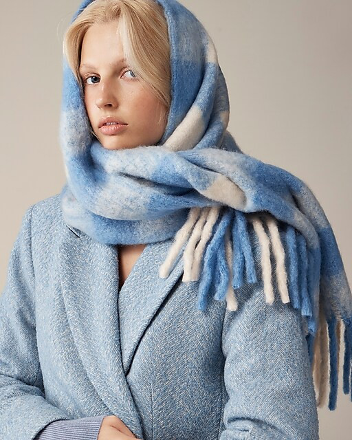 Brushed woven scarf in stripe | J. Crew US