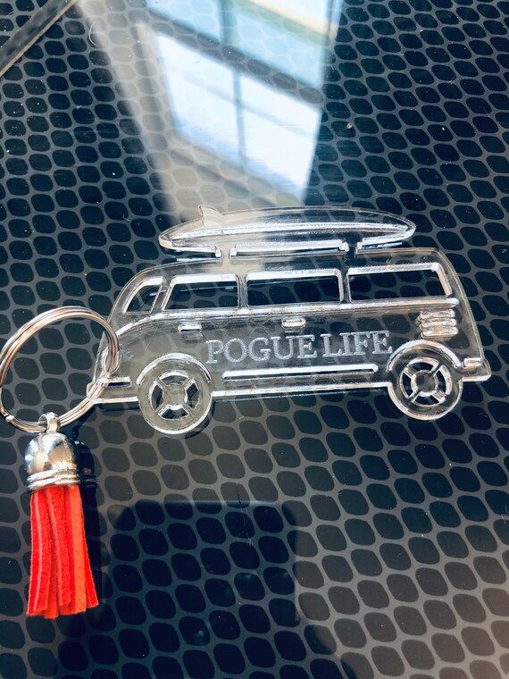 Outer Banks Pogue Life Laser Cut Engraved Tassel Keychain - Personalized Birthday Cute Gift Idea ... | Etsy (US)