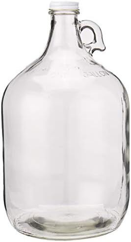 FastRack Glass Water Bottle Includes 38 mm Metal Screw Cap, 1 gallon Capacity, Clear (MN-TF9E-S1R... | Amazon (US)