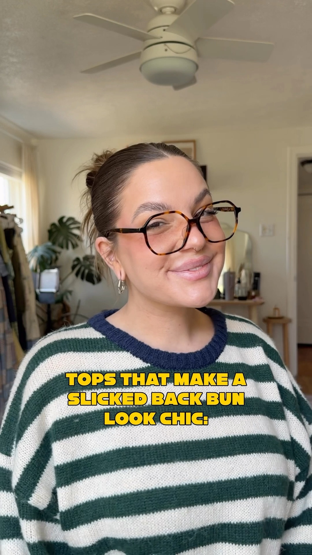 a slicked back paired with stripes, an oversized button up, denim, half zip, or hoodie !!! all of my favorite ways to wear a slicked back🤎

#LTKootd #LTKBeauty #LTKgrwm