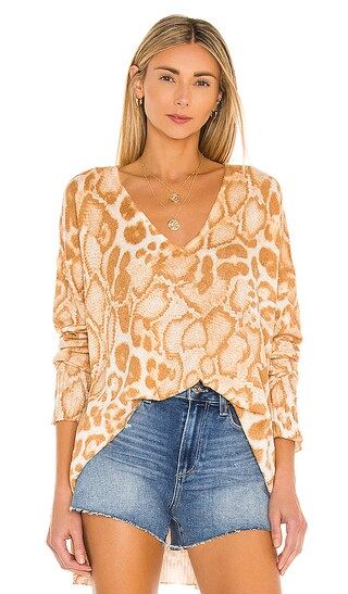 Cliffside Sweater in Sandy Cheetah Knit | Revolve Clothing (Global)