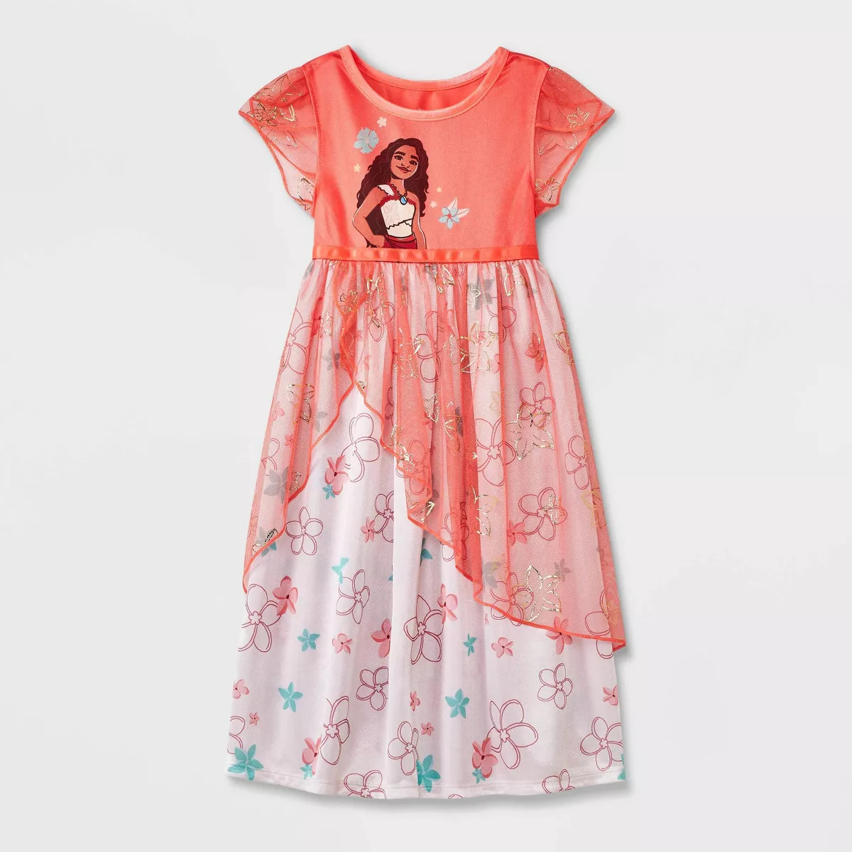 Toddler Girls' Disney Princess Moana NightGown - Orange | Target