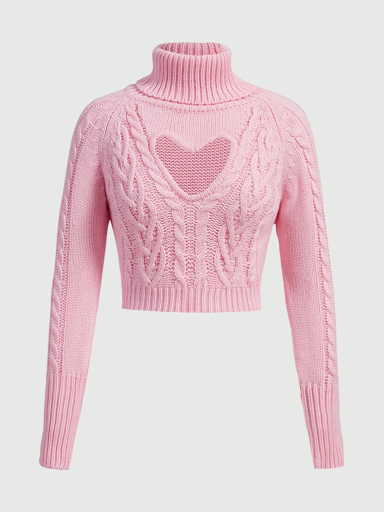 ROMWE Kawaii Hollow Out Love Heart Design Pullover Sweater For Valentine'S Day | SHEIN