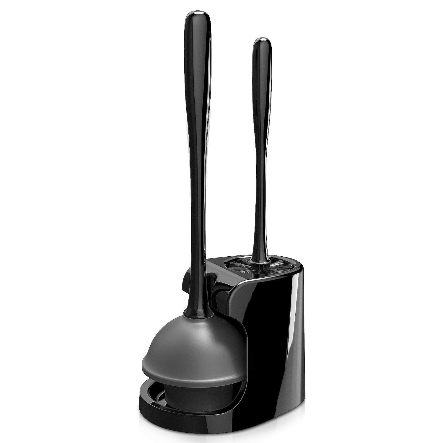 MR.SIGA Toilet Plunger and Bowl Brush Combo for Bathroom Cleaning, Black, 1 Set | Amazon (US)