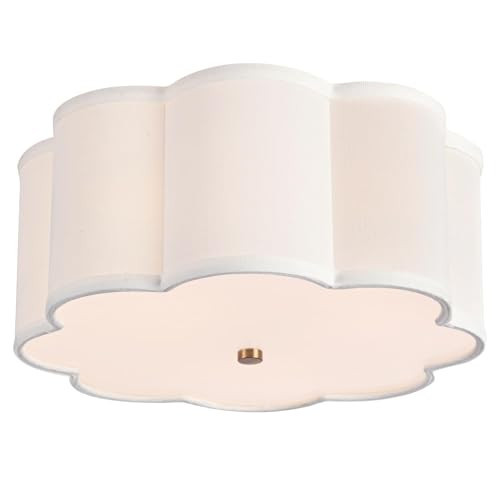 Bargeni Flush Mount Ceiling Light,13-inch Drum Ceiling Light Fixture,Light Fixtures Ceiling Mount with Cream White Fabric Shade, 3-Light Flush Mount Light Fixture for Nursery Kids Room,Bedroom,Hallway | Amazon (US)