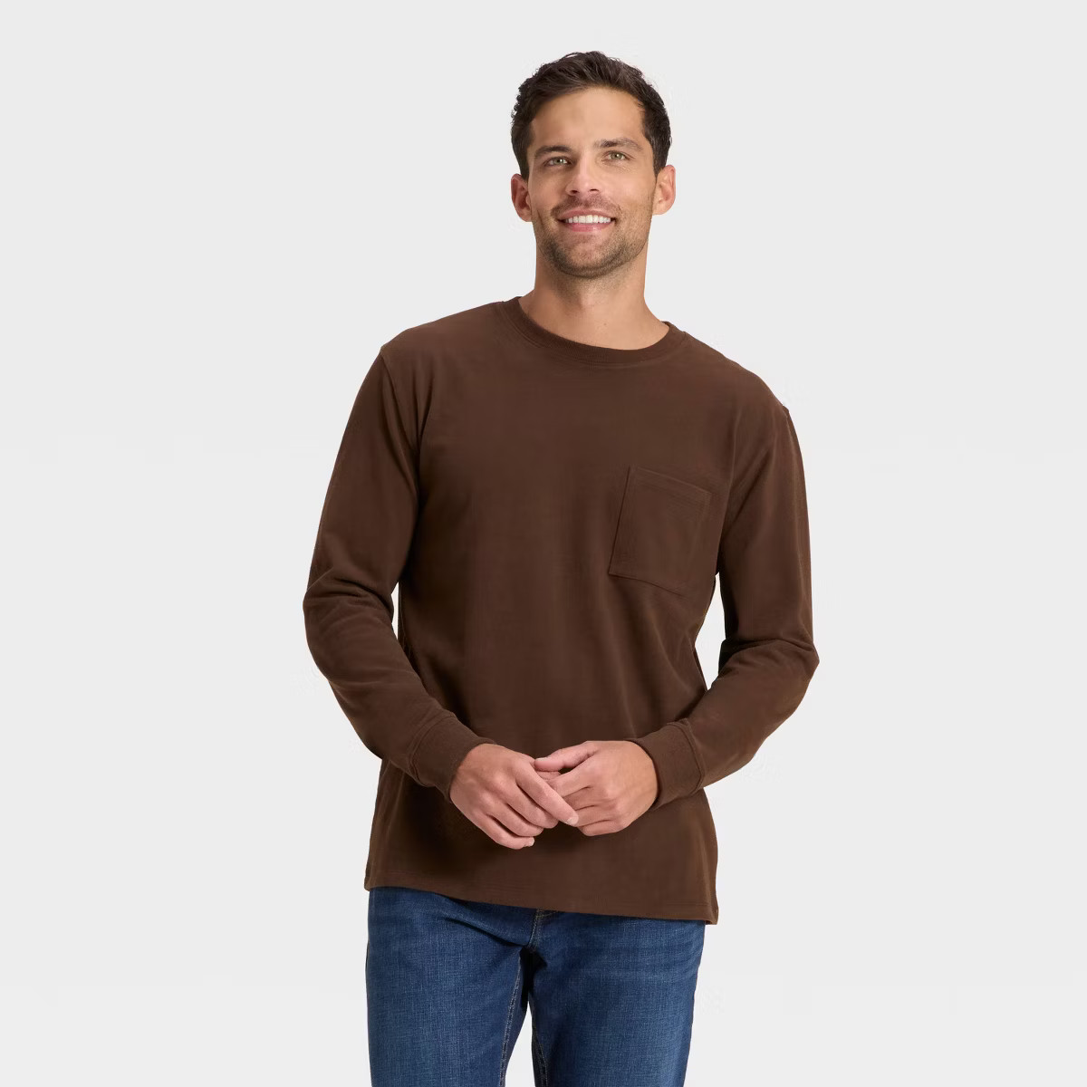 Men's Vintage Long Sleeve Pocket T-Shirt - Goodfellow & Co™ | Target