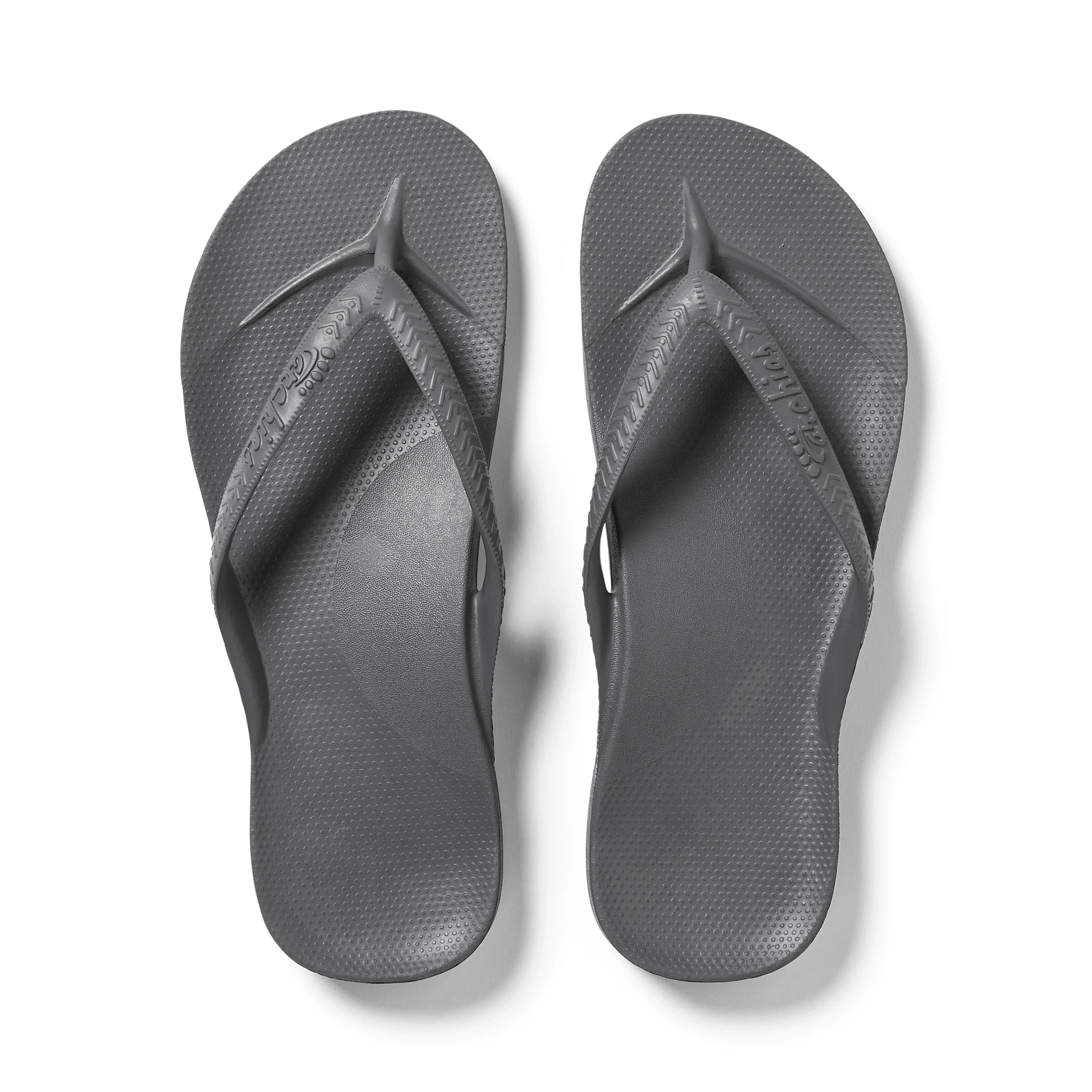 Arch Support Flip Flops - Classic - Charcoal | Archies Footwear US