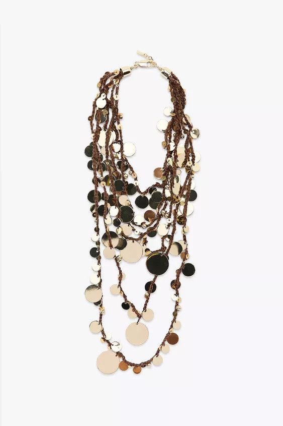 COIN CORD WATERFALL NECKLACE | Zara UK